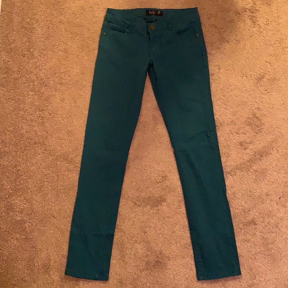 Papaya Teal Skinny Jeans